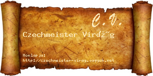 Czechmeister Virág névjegykártya